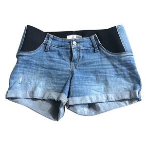 Womens Isabel‎ Maternity Denim Side Panel Shorts size 4 (27)